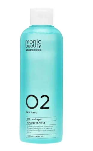 MONIC BEAUTY Skin Code 02 тоник д/лица коллаген и aha/bha/pha 250мл